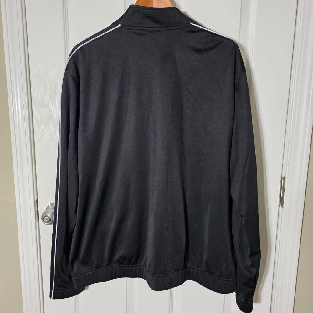 Nike Men's Black and White Striped Full Zip Track Jacket Size XL - Picture 2 of 9